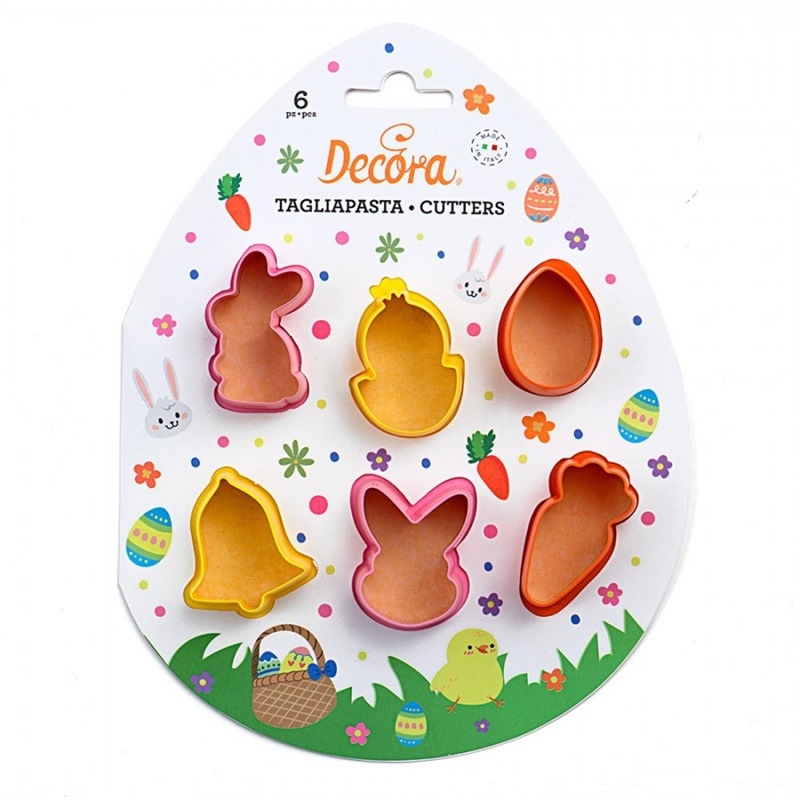Set 6 Taglia Pasta Mini Pasqua In Plastica