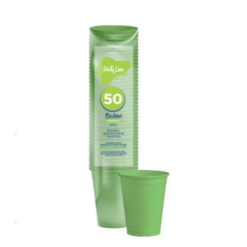 Bicchieri in Plastica Verde 50 Pz