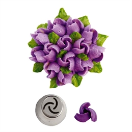 Beccuccio 3d fiore diretto rosellina piccola 26 Decora in acciaio inox. 
