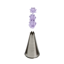Beccuccio stella aperta n° 18 Decora in acciaio inox senza punti di saldatura.