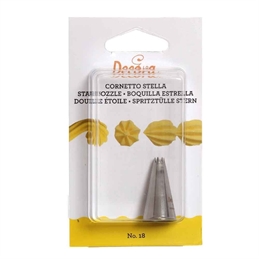 Beccuccio stella aperta n° 18 Decora in acciaio inox senza punti di saldatura.