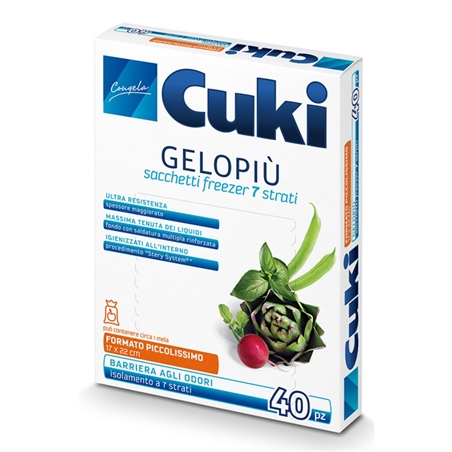 Sacchetti Freezer Grandi 40 Pezzi 17x22 Cuki