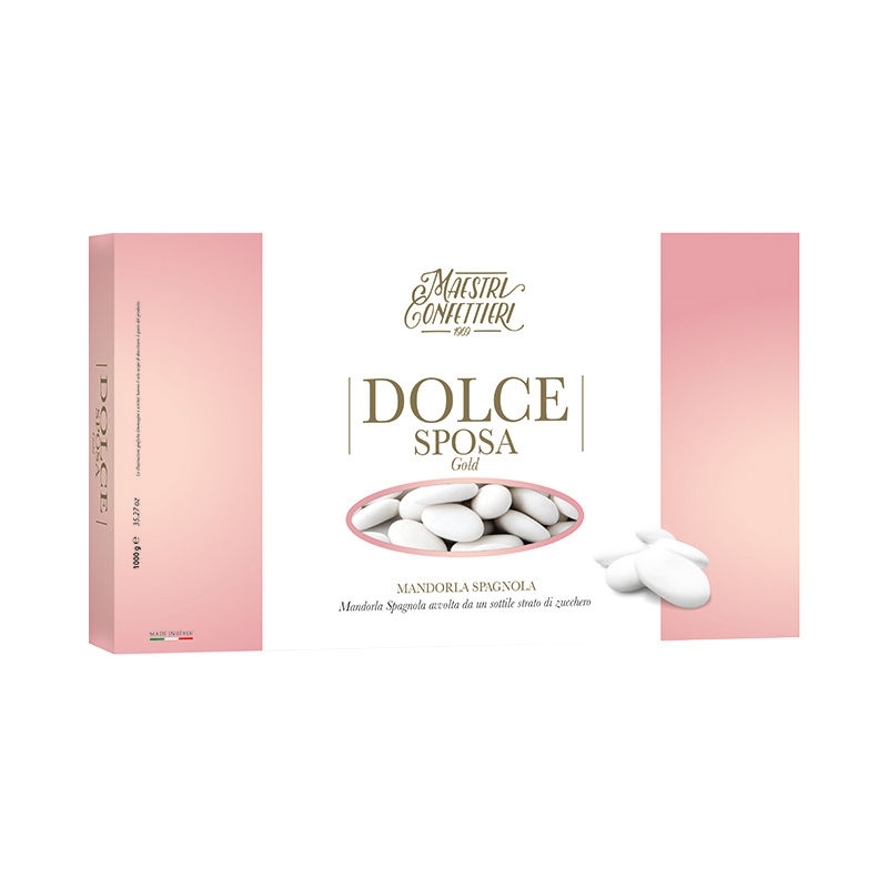 Confetti alla Mandorla Dolce Sposa Gold Bianchi 1 Kg.