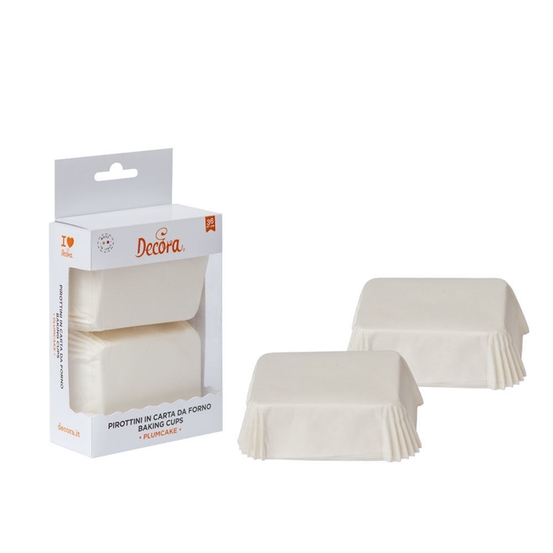36 Pirottini Plum Cake 80x50x32 mm Bianco