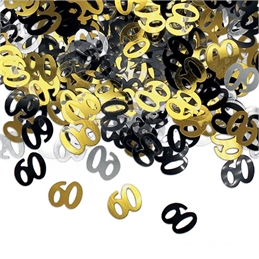 Coriandoli da Tavolo in plastica 60 anni Prestige 15 gr