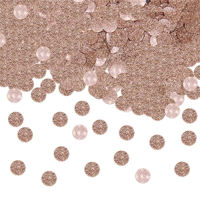 Coriandoli in Plastica Ø 1 cm 20 gr Rose Gold Glit