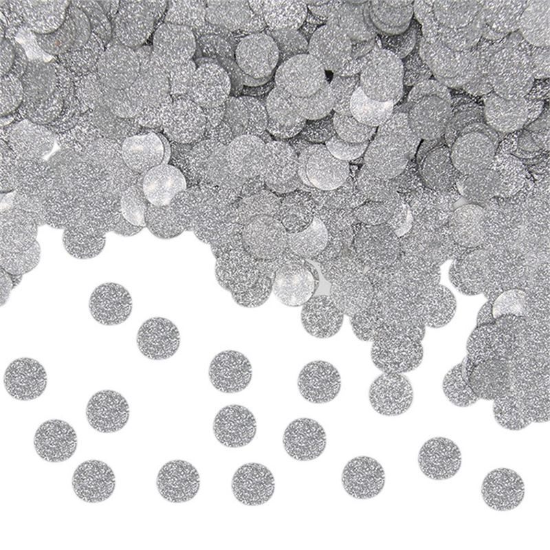 Coriandoli in Plastica Ø 1 cm 20 gr Argento Glitter