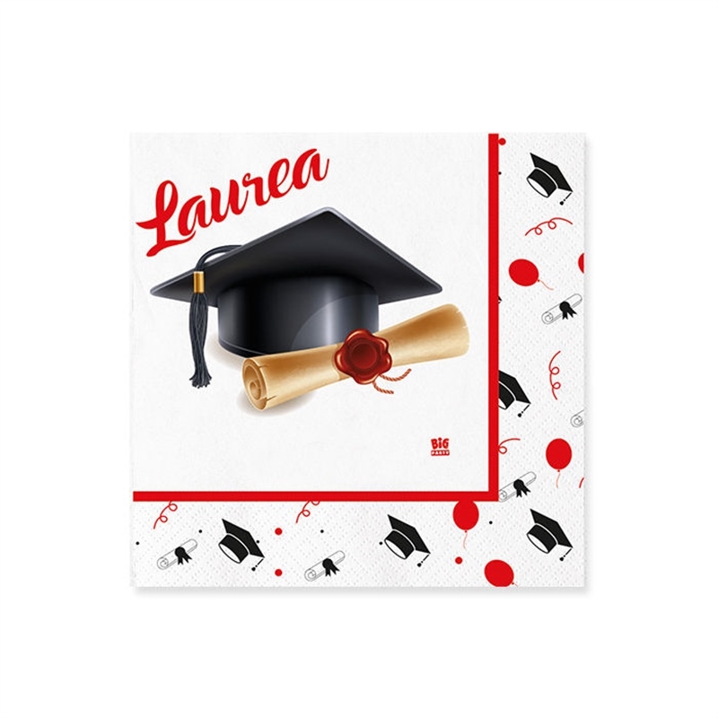 Tovaglioli 25x25 cm La Mia Laurea 20 pezzi