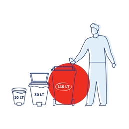 Sacco differenziata secco - ULTRA RESISTENTE trasparente 70x110