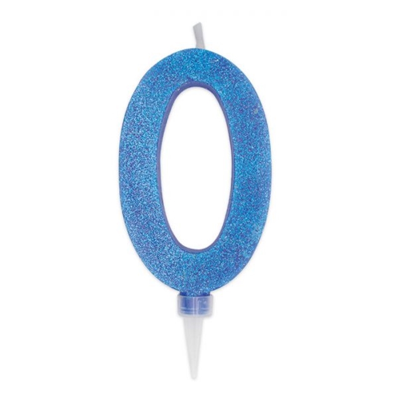 Candela Max Blu Glitter 15 cm