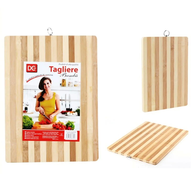 Tagliere bamboo rettangolare in legno anello 36x26cm