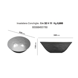 Insalatiera Conchiglie Cm 32 H 11