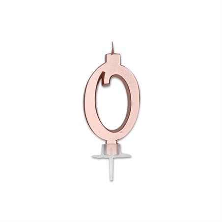 Candela (candelina) per torta Italic Metal Rosa Gold (antico)