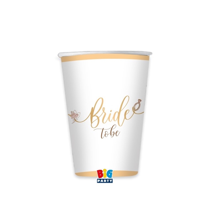 8 Bicchieri 200 cc Bride To Be