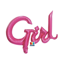 Palloncino Mylar Scritta Italic 63 x 45 cm Girl