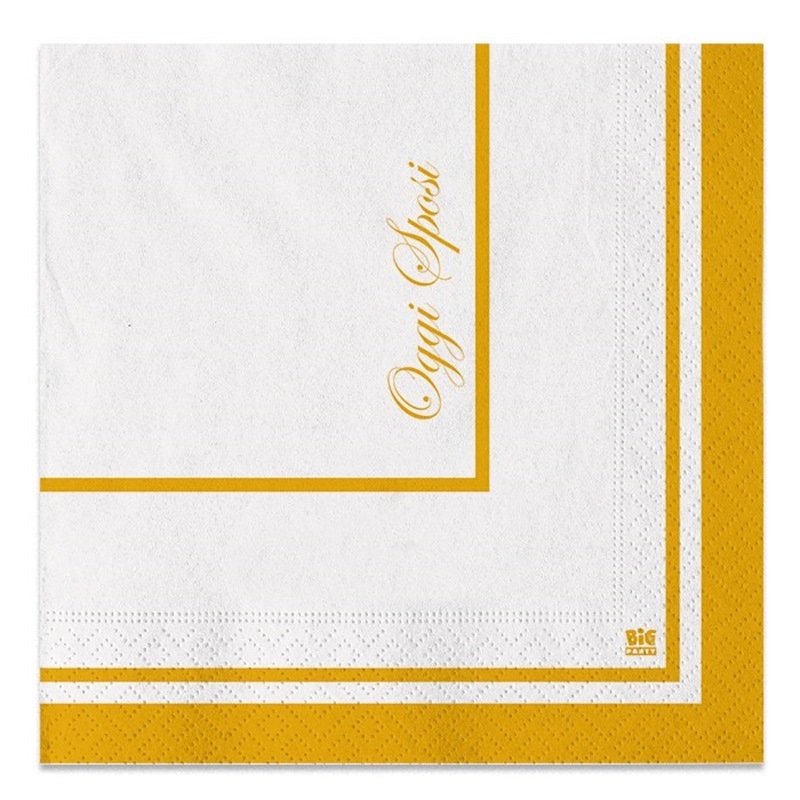 20 Tovaglioli 33 x 33 cm Sposi Classic