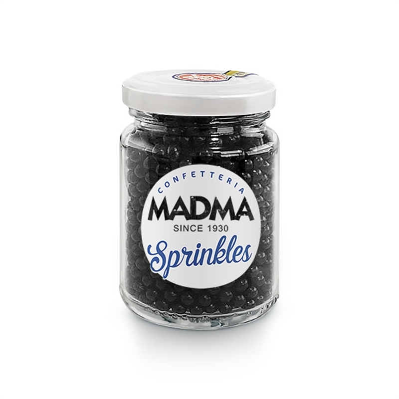 Sprinkles Sferici Nero Brillante 4 mm Da 90 g