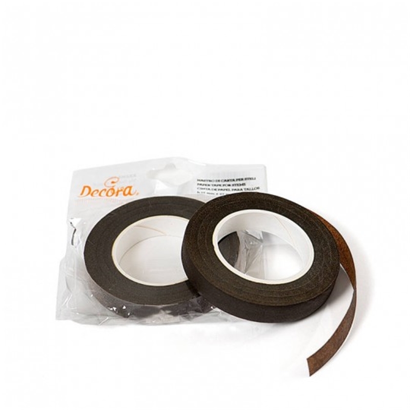 Guttaperca Nastro in carta adesiva Marrone per steli 12 mm x 27 metri