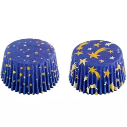 Muffin In Carta Decoro Stars Diametro 5 Cm Altezza 3,2 Cm