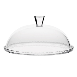 Piatto Torta Con Campana In Vetro Cm 32