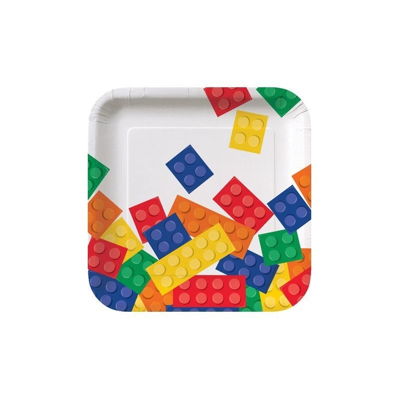 Piatti Lego 18x18 cm 8 pezzi