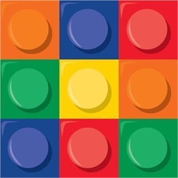 Tovaglioli Lego 25x25 cm 16 pezzi