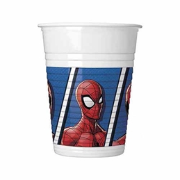 Bicchieri in plastica 200 cc Spiderman Team Up 8 pezzi