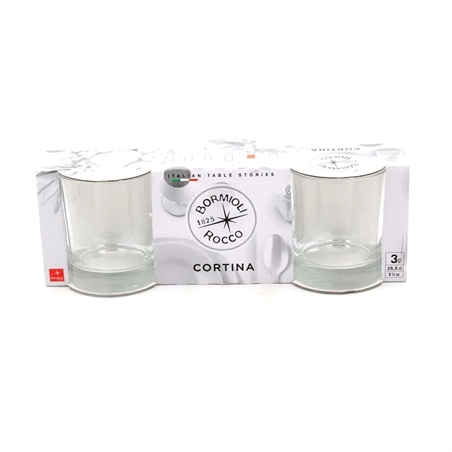 Bicchieri da acqua Cortina 25.5cl in vetro 3pz