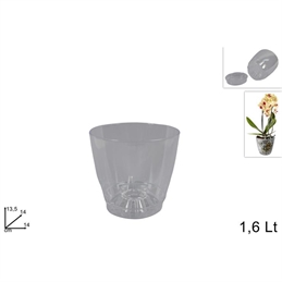 Vaso In Plastica Trasparente Diametro 14