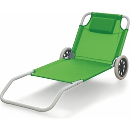 Lettino Fluo Con Ruote Metallo e Poliestere