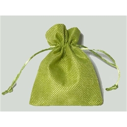 Sacchetto In Juta Verde Lime Cm 10 x 10 