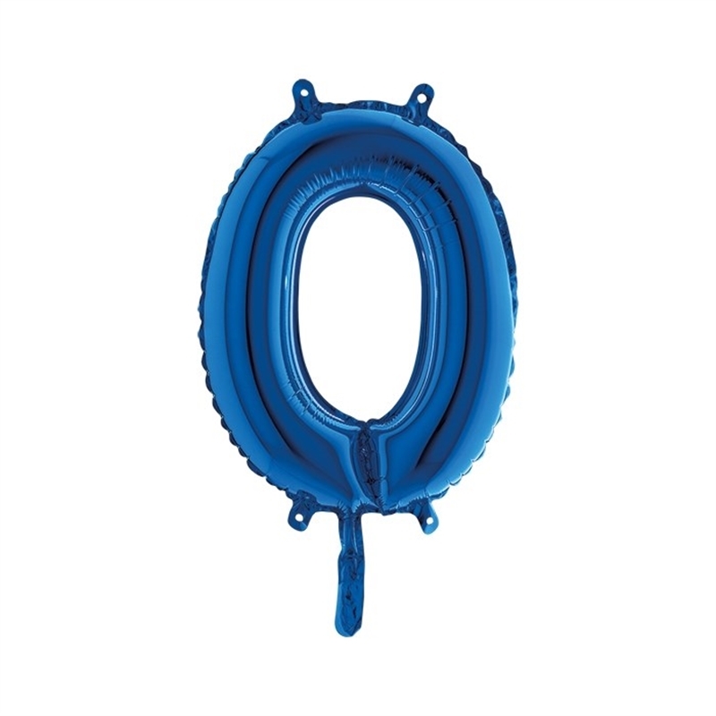 Palloncino Mylar Blu 14" Numero 0