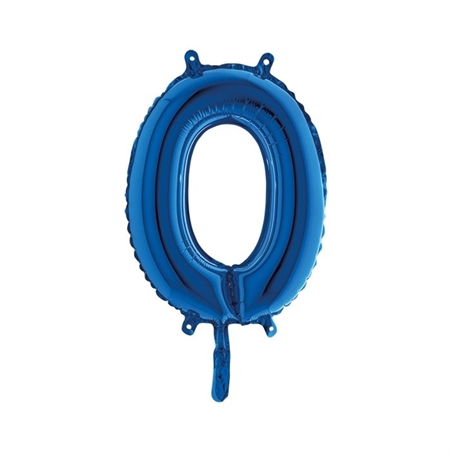 Palloncino Mylar Blu 14" Numero 0