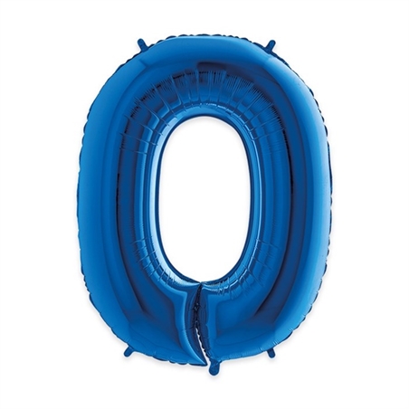 Palloncino Mylar Blu 40" Cm 102 Numero 0