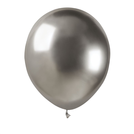 50 Palloncini in Lattice 5" Glossy Silver
