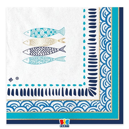 16 Tovaglioli 33 x 33 cm Marine