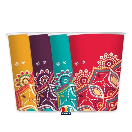 8 Bicchieri Mix 200 cc Mandala