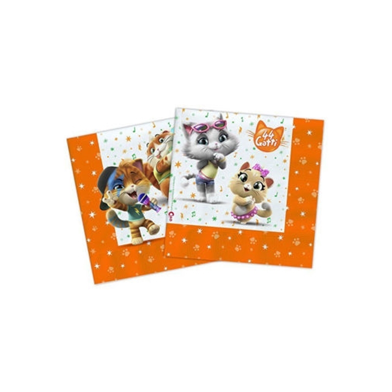 Tovaglioli 33x33 cm 44 Gatti 20 pezzi Tovaglioli 33x33 cm 44 Gatti 20 pezzi