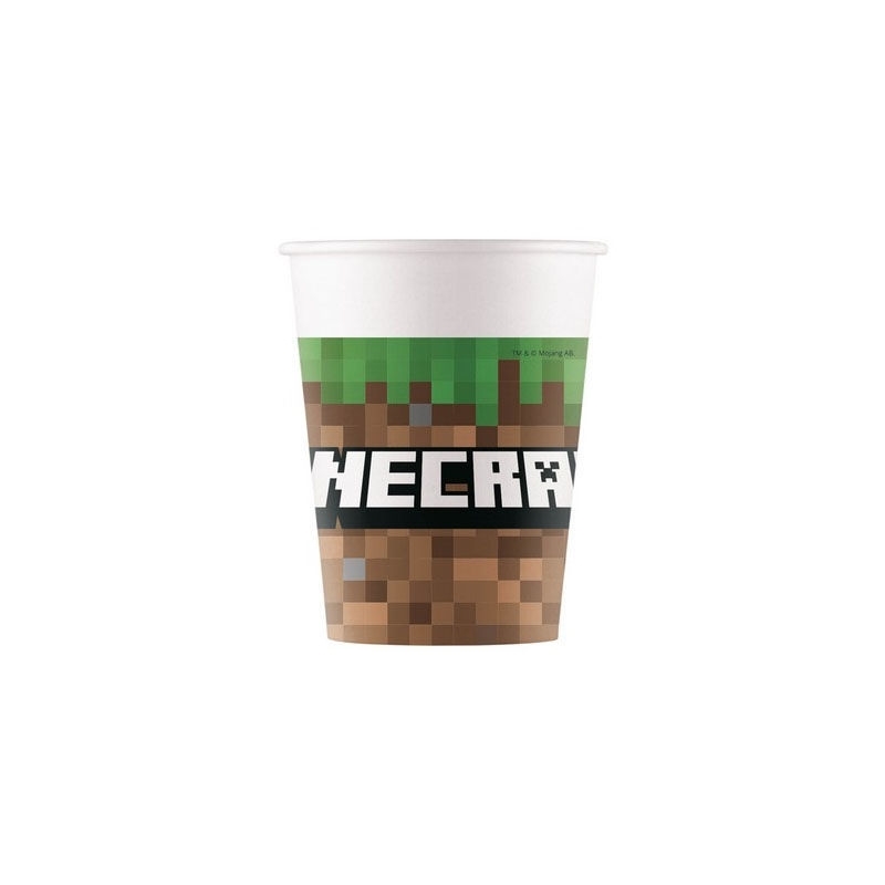 Bicchieri 200 ml Minecraft 8 pezzi