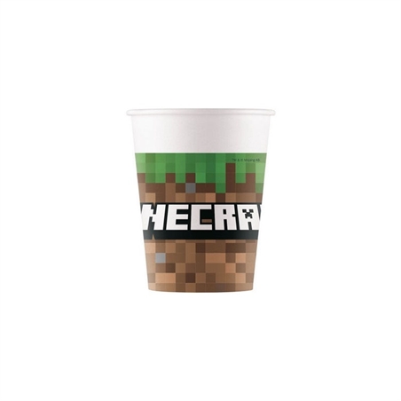 Bicchieri 200 ml Minecraft 8 pezzi