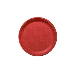 Piatto In Plastica 22 Cm Piani Rossi
