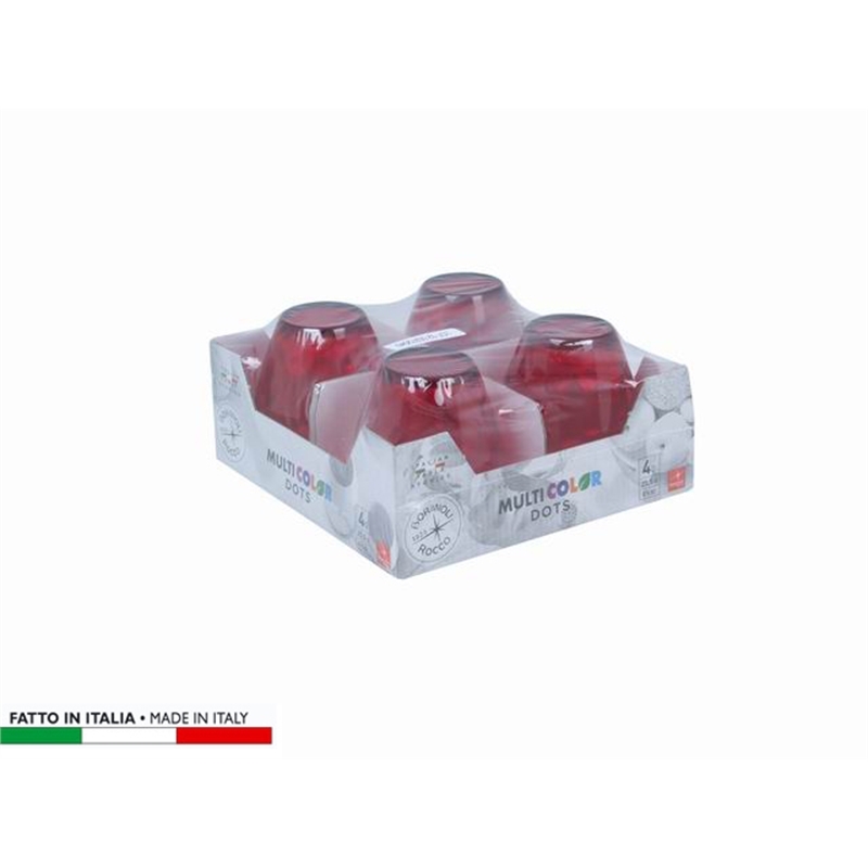 Bicchieri Acqua Dots Rosso