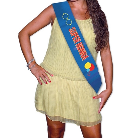 Fascia Premio Metallizzata 168 x 10 cm Super Nonna